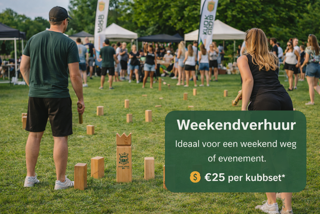 kubb spelmiddag in het park